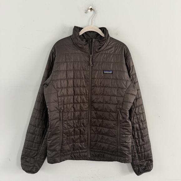 Patagonia Nano Puff Packable Insulated Primaloft Dark Gray Mens Jacket - Picture 1 of 5